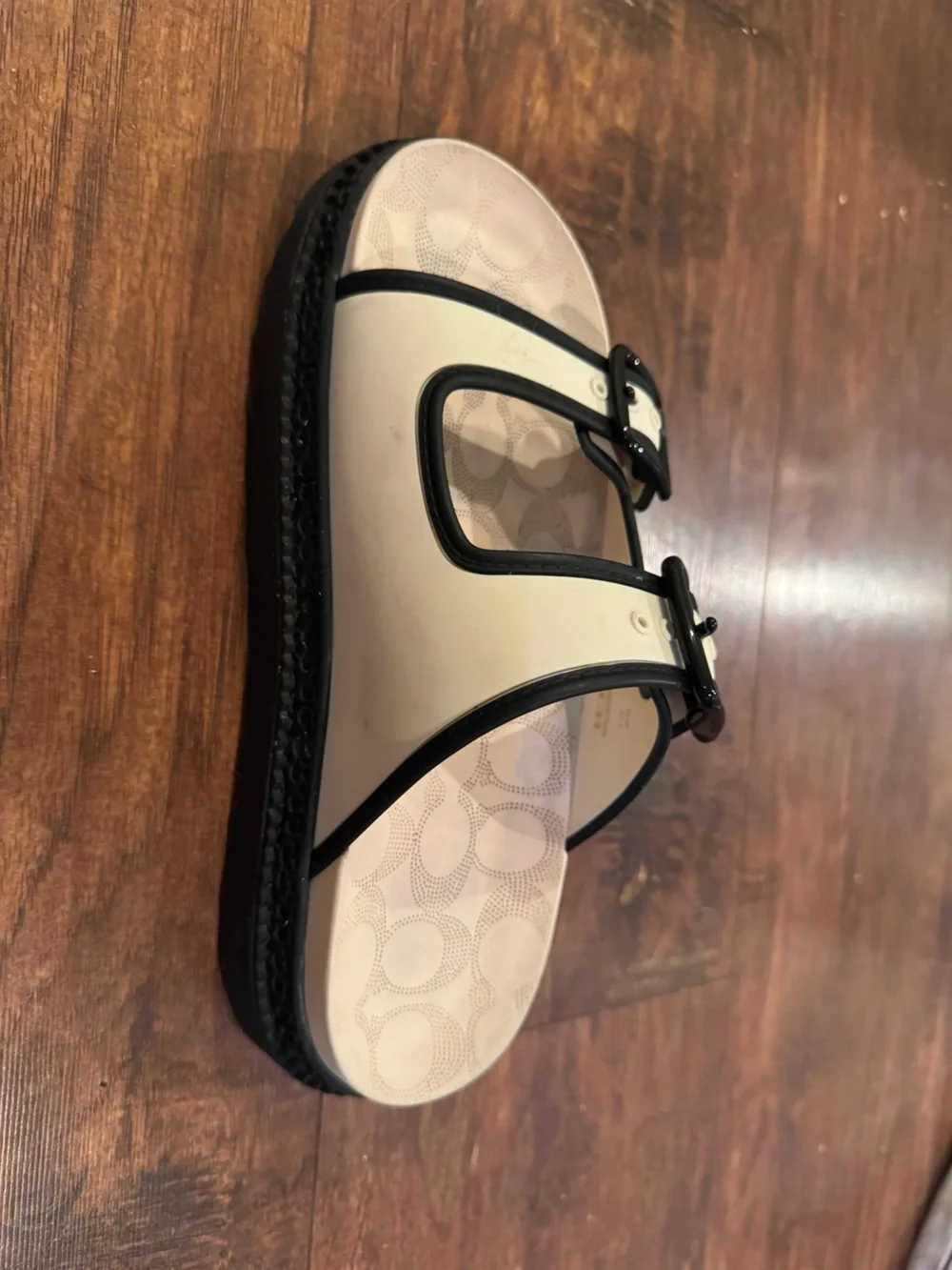 Coach Women's Black and White Lainey Sandal